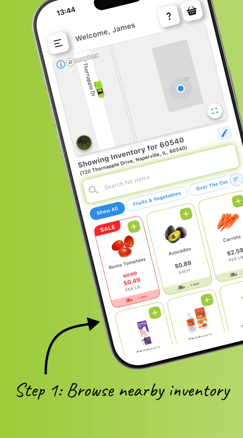 Freshcart onboarding — screen 1